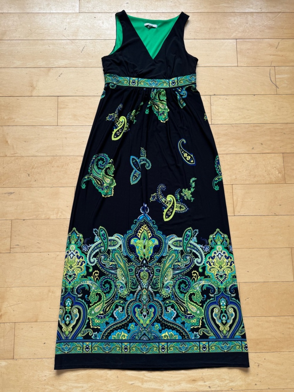Sandra Darren Tank Sleeveless Maxi Dress, Sz 6, paisley, spring, summer, work